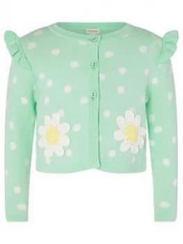 Monsoon Baby Girls Daisy Cardigan - Turquoise