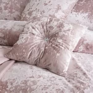 Catherine Lansfield Crushed Velvet 45 x 45cm Filled Cushion Blush