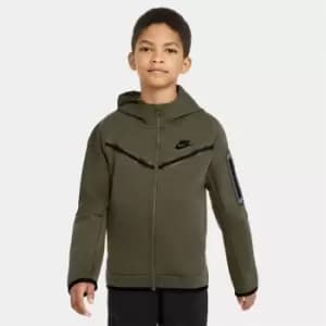 Nike Sportswear Tech Fleece Big Kids (Boys') Full-Zip Hoodie - Green