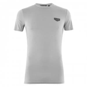 Antony Morato Logo Patch T Shirt - GRAY STEEL 9040