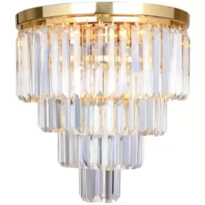 Zumaline Amedeo Ceiling Light, Gold, Glass, 5x E14