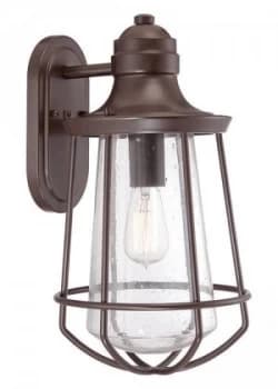 1 Light Large Outdoor Wall Lantern Western Bronze IP44, E27