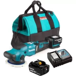 Makita DPO600RTE 18v LXT Cordless Brushless Random Orbital Polisher 150mm 2x5ah