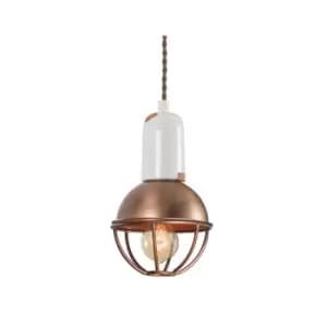 Latsia Ceiling Pendant 1 Light Clay- Metal Copper Rusty