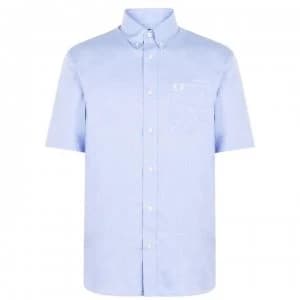 Fred Perry Short Sleeve Oxford Shirt - Light Smoke 146