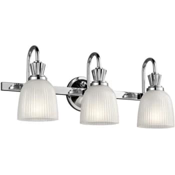 Elstead - Cora - 3 Light Bathroom Wall Light Polished Chrome IP44, G9