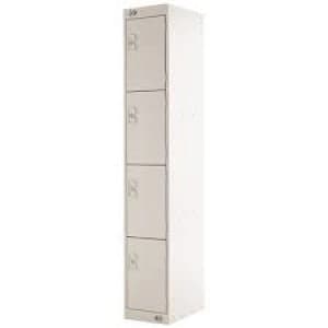 Four Compartment Locker D300mm Light Grey Door MC00020