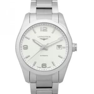 Conquest Classic Silver Dial Stainless Steel Watch 40mm