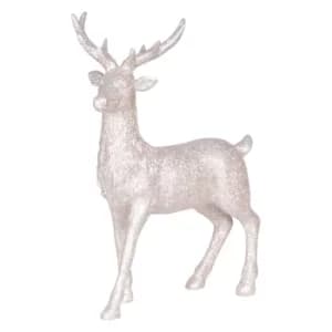 Champagne Glitter Reindeer Christmas Decoration