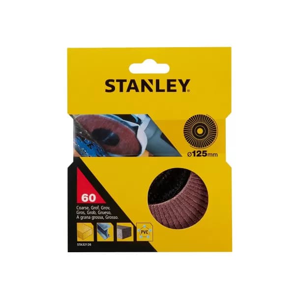 STANLEY Aluminium Oxide 125mm Flap Wheel Disc - 60G (STA32126-XJ)