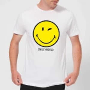 Smiley World Large Yellow Smiley Mens T-Shirt - White - L