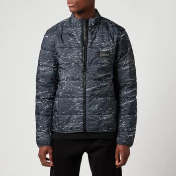 Barbour International Mens Printed Highside Quilt Jacket - Black Carbon - L