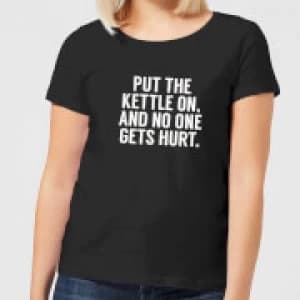 Put the Kettle on and No One Gets Hurt Womens T-Shirt - Black - 3XL - Black