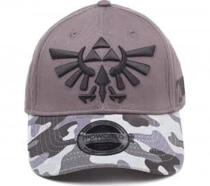 NINTENDO Zelda Tri-Force Logo Curved Bill Cap - Grey Camouflage, Grey