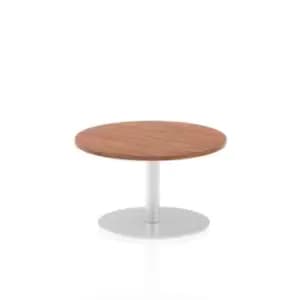Italia Poseur Table Round 600 Top 475 High Walnut