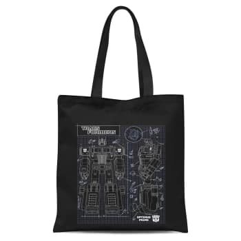 Transformers Optimus Prime Schematic Tote Bag - Black