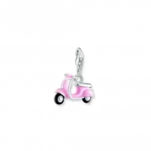 Charmista Pink Cold Enamel Scooter Charm Pendant 1992-007-9
