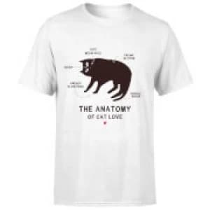 The Anatomy Of Cat Love T-Shirt - White - 3XL
