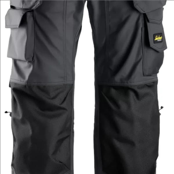 Snickers Floorlayer Holster Pockets Trousers, Rip-Stop - Steel Grey/Black - Waist 30" Inside leg 35"