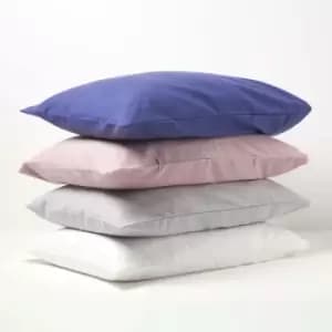 White Flannelette Brushed Cotton Fitted Sheet 30cm Deep Single - White - White - Homescapes