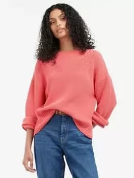 Barbour Coraline Knitted Jumper - Pink, Size 16, Women