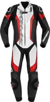Spidi Laser Pro One Piece Perforated Motorcycle Leather Suit, black-red, Size 52, black-red, Size 52
