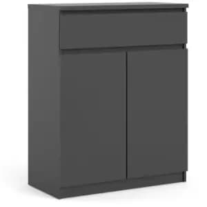 Furniture To Go - Naia Sideboard - 1 Drawer 2 Doors in Black Matt - Black Matt