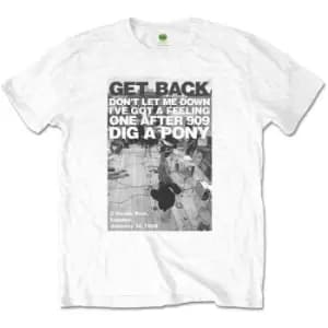 The Beatles - Rooftop Shot Unisex XX-Large T-Shirt - White