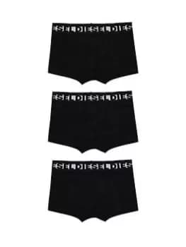 Diesel Boys 3 Pack Logo Waistband Boxer Shorts - Black, Size Age: 10 Years