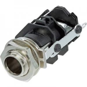 6.35mm audio jack Socket vertical vertical Number of pins 3 Stereo Black Rean AV RJ3VM