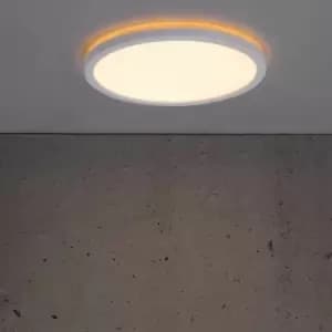 Oja 24 Indoor Entryway Kitchen Plastic Ceiling Light in White (Diam) 24.4cm