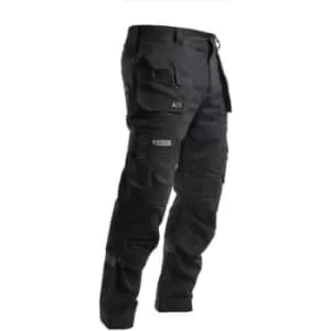 Apache Mens Cavendish Rip Stop Stretch Work Trousers Black 30" 29"