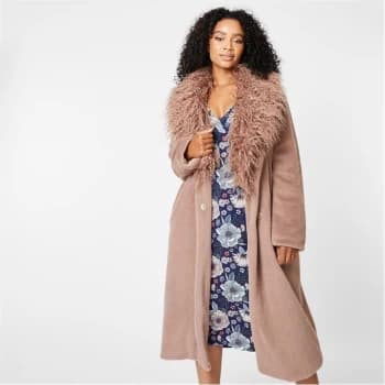 Biba BIBA Faux Shearling Coat - Mink