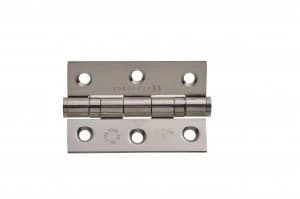 Wickes Grade 7 Fire Rated Ball Bearing Hinge - Stainless Steel 75mm Pack of 2