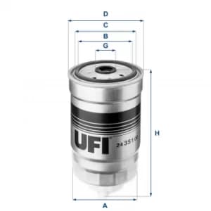 24.351.00 UFI Fuel Filter