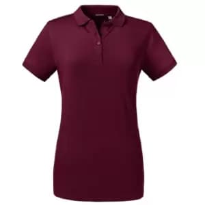 Russell Womens/Ladies Tailored Stretch Polo (2XL) (Burgundy)