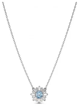 Swarovski Sunshine Rhodium Plated Blue Crystal Jewellery