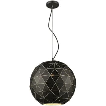 Spring Lighting - 1 Light Large Dome Ceiling Pendant White, Matt Black, E27