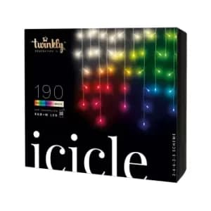 Twinkly Icicle 190 Smart LED Icicle Lights - Multicoloured/Warm White