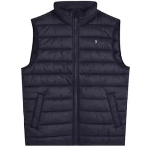 Farah Mens Keller Wadded Gilet Dark Blue Medium