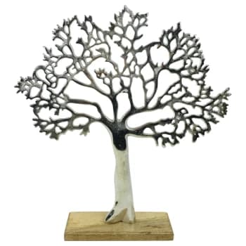 Large Silver Tree Ornament 42cm