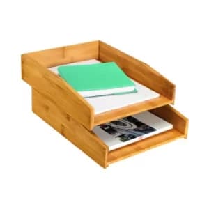 CEP Silva Bamboo Letter Tray Woodgrain (Pack of 2) 2240010301