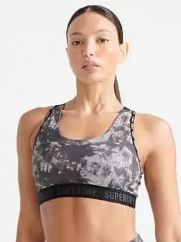 Superdry Running Bra -grey, Grey, Size 10, Women