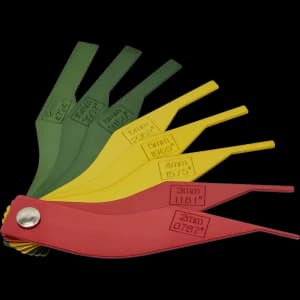 Sealey 8 Piece Brake Pad Thickness Gauge Set Metric and Imperial