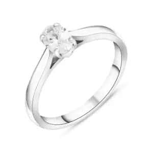 Platinum 0.70ct Diamond Oval Cut Solitaire Ring