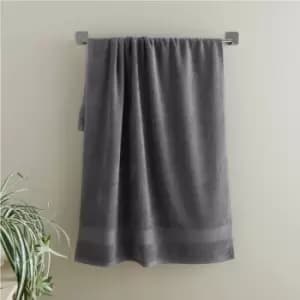 Catherine Lansfield Anti-Bacterial 100% Cotton Hand Towel, Charcoal