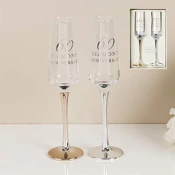 Amore By Juliana Straight Flute Set of 2 - 60th Anniversary