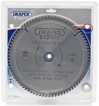 Draper Expert TCT Saw Blade 250X30mmx80T Neg 9490