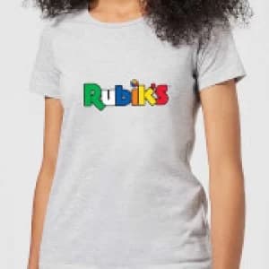 Rubik's Core Logo Womens T-Shirt - Grey - 4XL