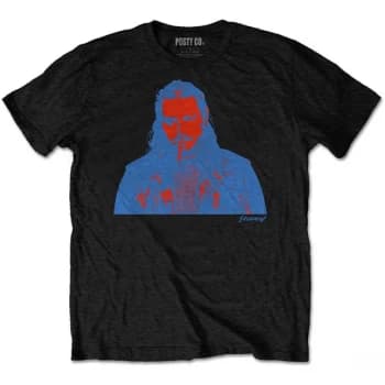 Post Malone - Red & Blue Photo Mens Small T-Shirt - Black